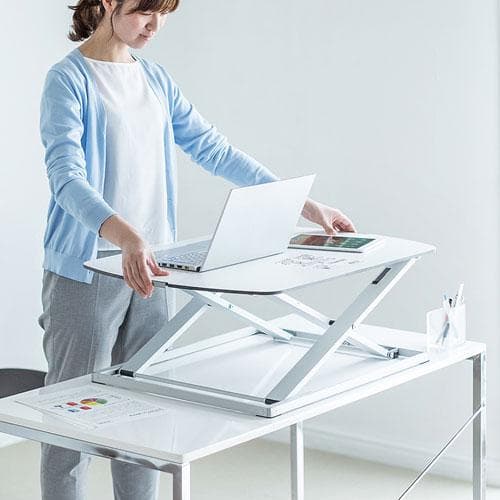 サンワサプライ　スタンディングデスク 無段階 高さ調節