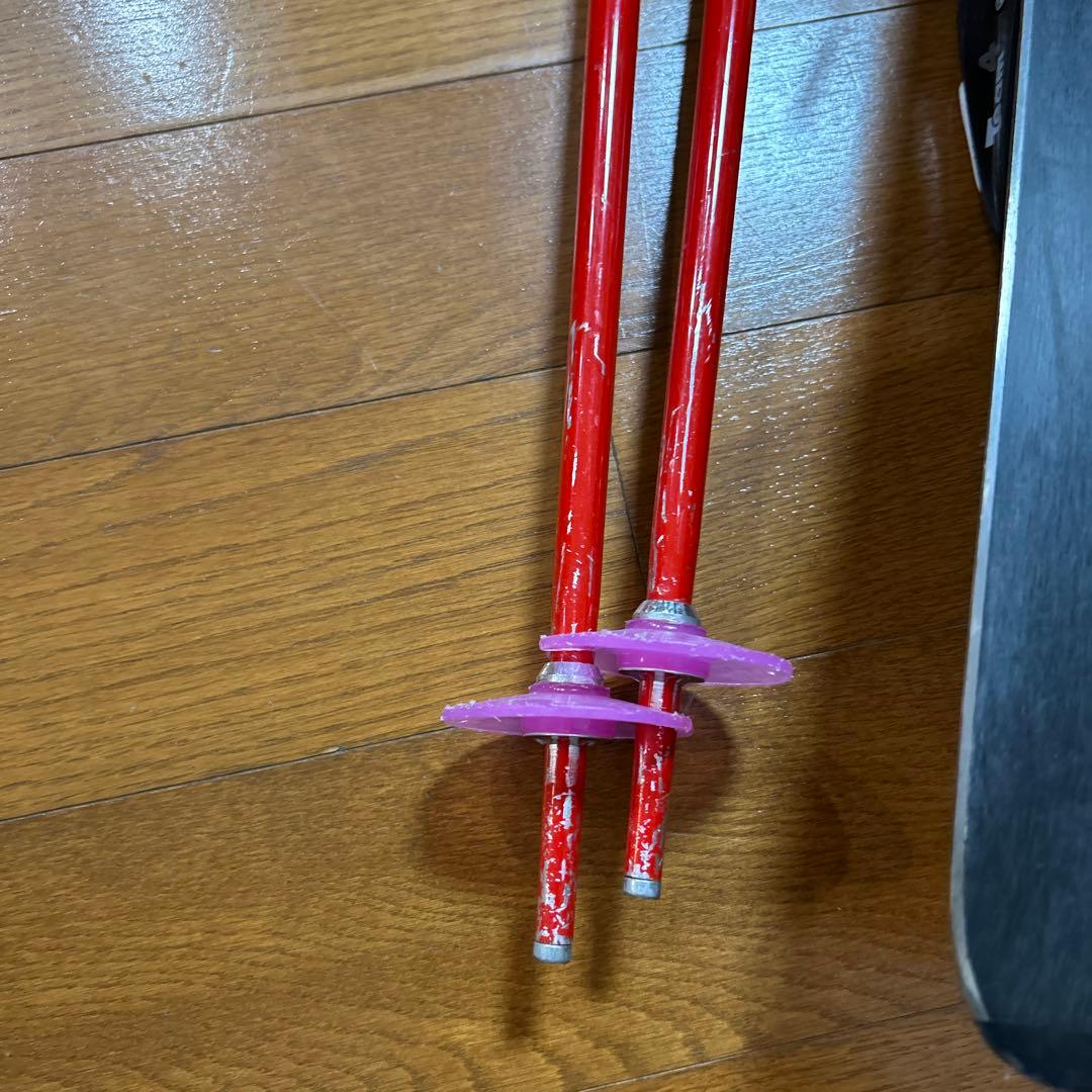 swallow スキーセット板100cm おまけの靴21センチ ストック付き