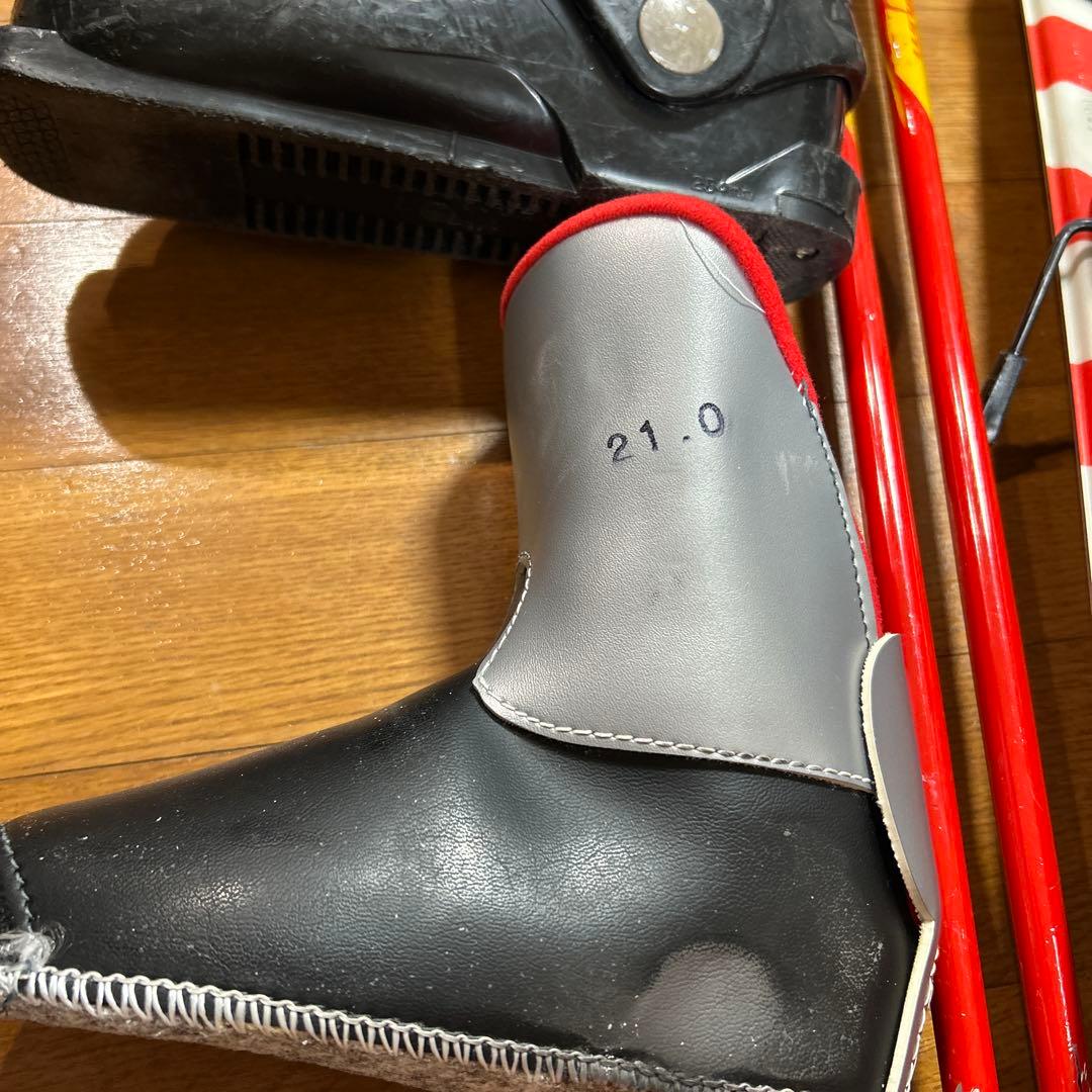 swallow スキーセット板100cm おまけの靴21センチ ストック付き