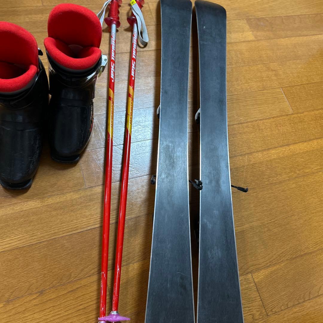 swallow スキーセット板100cm おまけの靴21センチ ストック付き