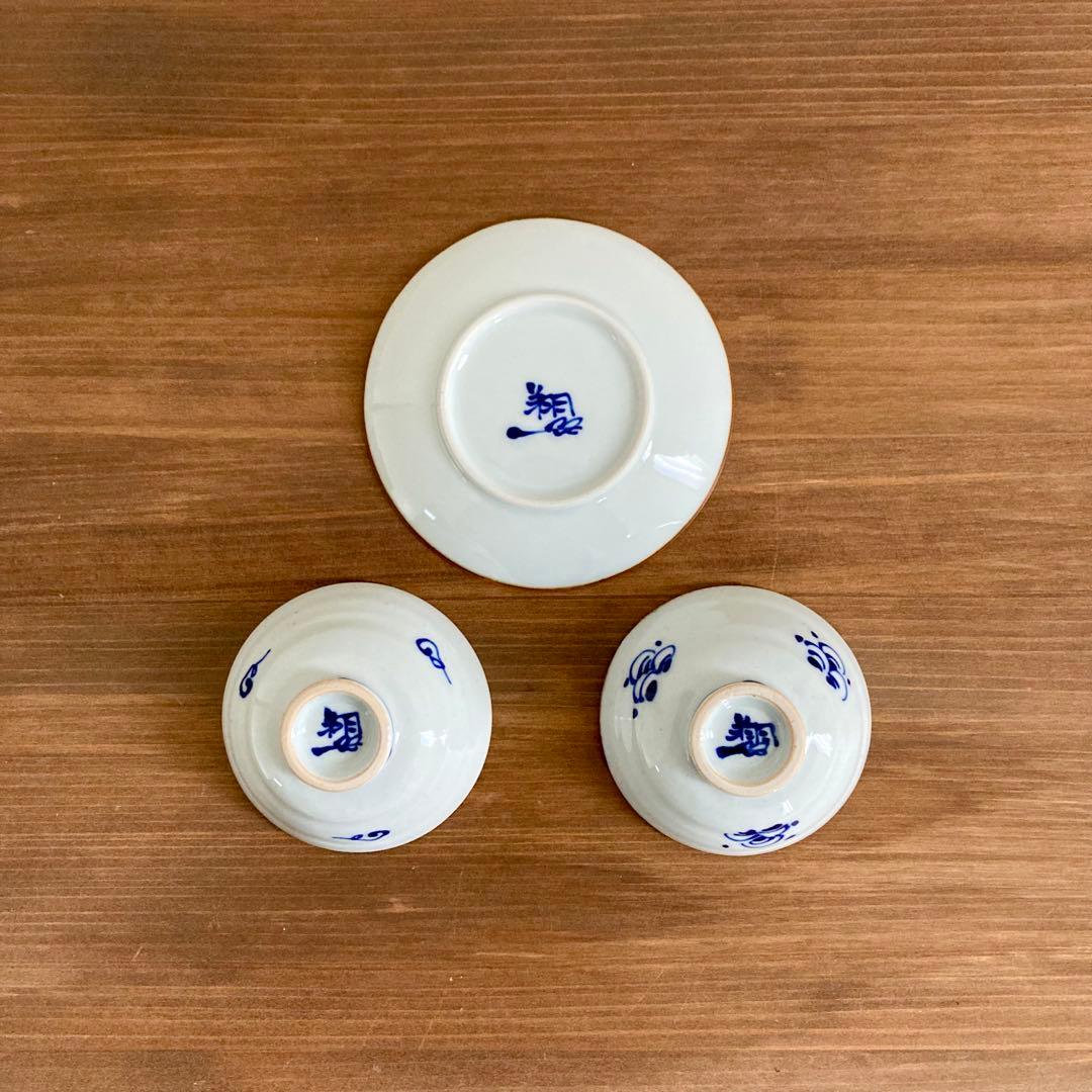 【新品未使用】kotohogi 波佐見焼 小皿 平盃 鶴 亀