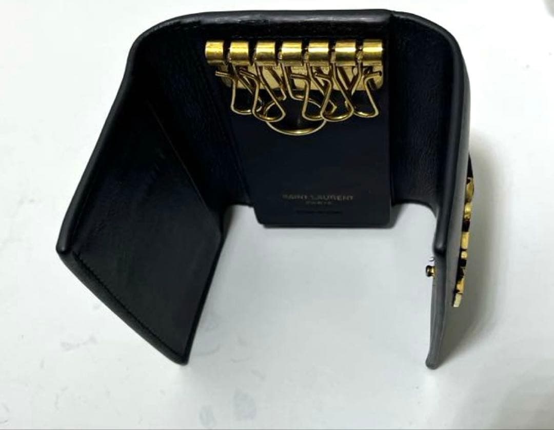 サンローラン　6連　キーケース　カードケース　ゴールド金具