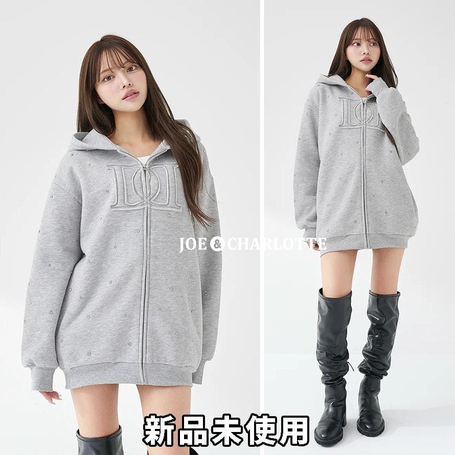 ダーリッチ darich DDロゴビジュージップパーカー グレー GRY