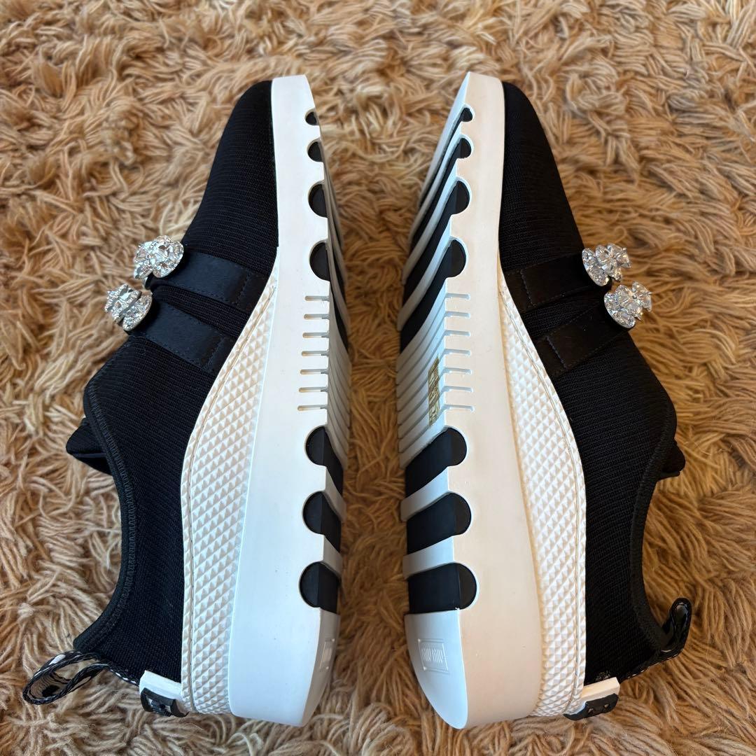 【未使用】MIUMIU ミュウミュウ ロゴ ビジュー スニーカー 38.5