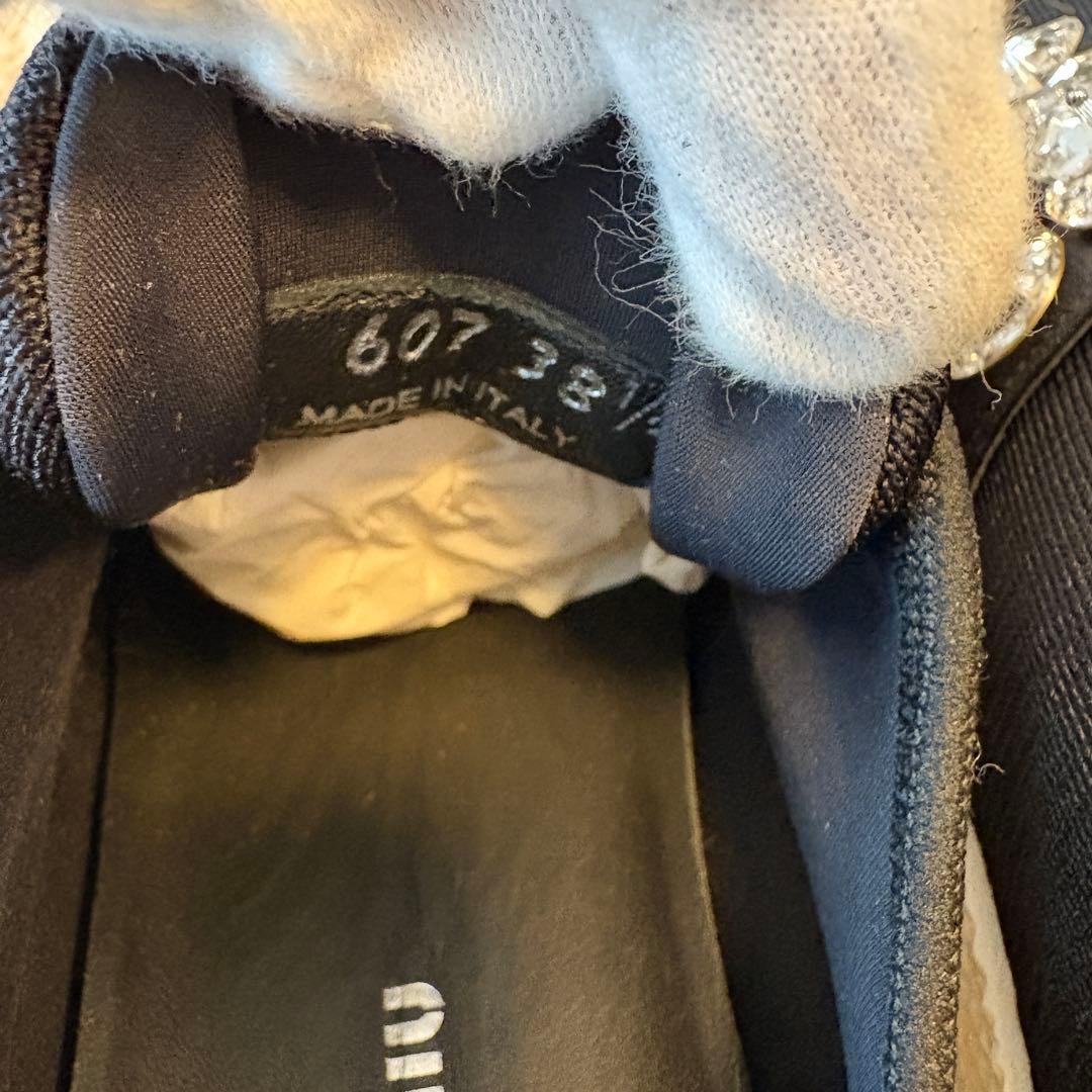 【未使用】MIUMIU ミュウミュウ ロゴ ビジュー スニーカー 38.5