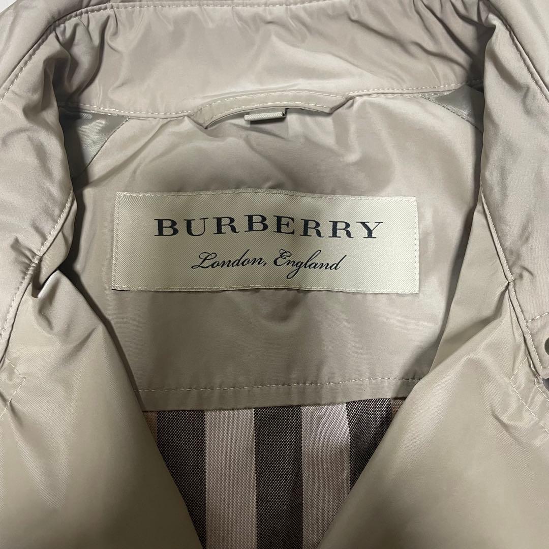 美品 近年モデル バーバリー 軽撥水 フード付 トレンチコート メガチェック40