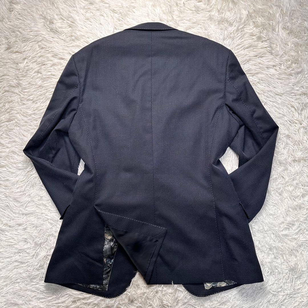 専用希少 極美品 ポールスミス 青薔薇柄 花柄 セットアップ白ステッチ 総裏 L