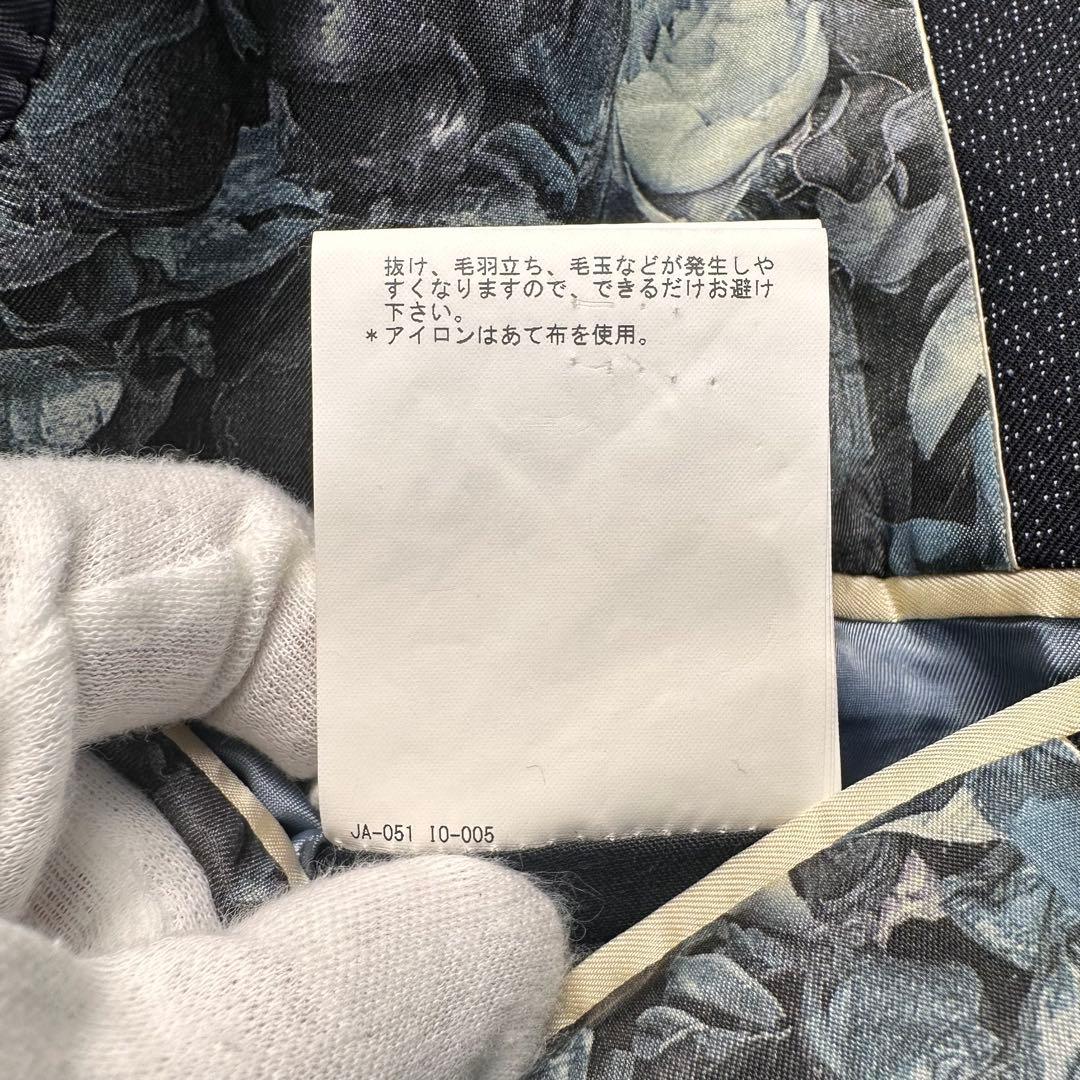 専用希少 極美品 ポールスミス 青薔薇柄 花柄 セットアップ白ステッチ 総裏 L