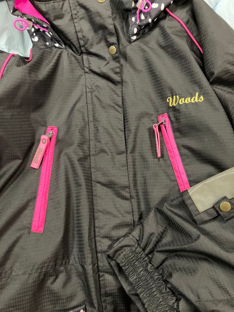 Woods 子ども用スキーウェア 黒/ピンク170cm
