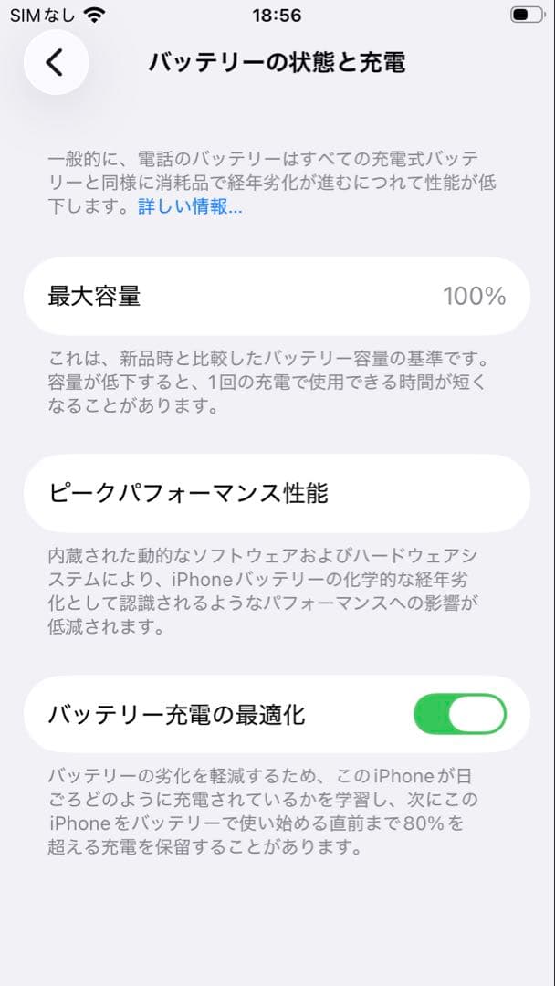 【極美品】iPhone SE3 128G SIMフリー　純正バッテリー100%
