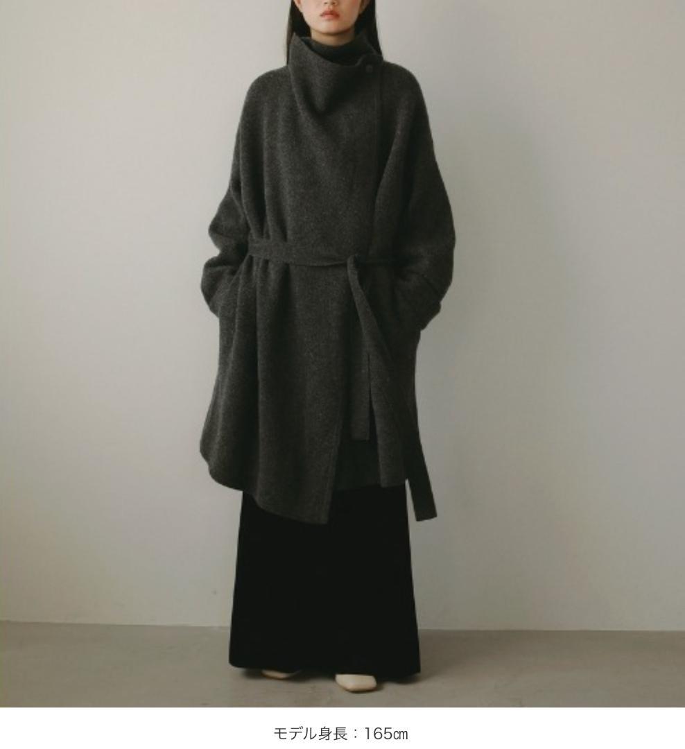 CASA FLINE メリノウールドレープコート