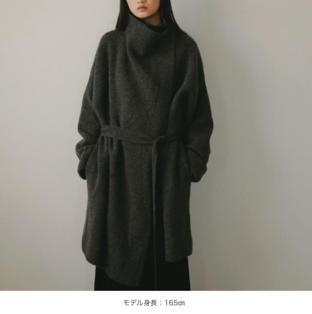 CASA FLINE メリノウールドレープコート