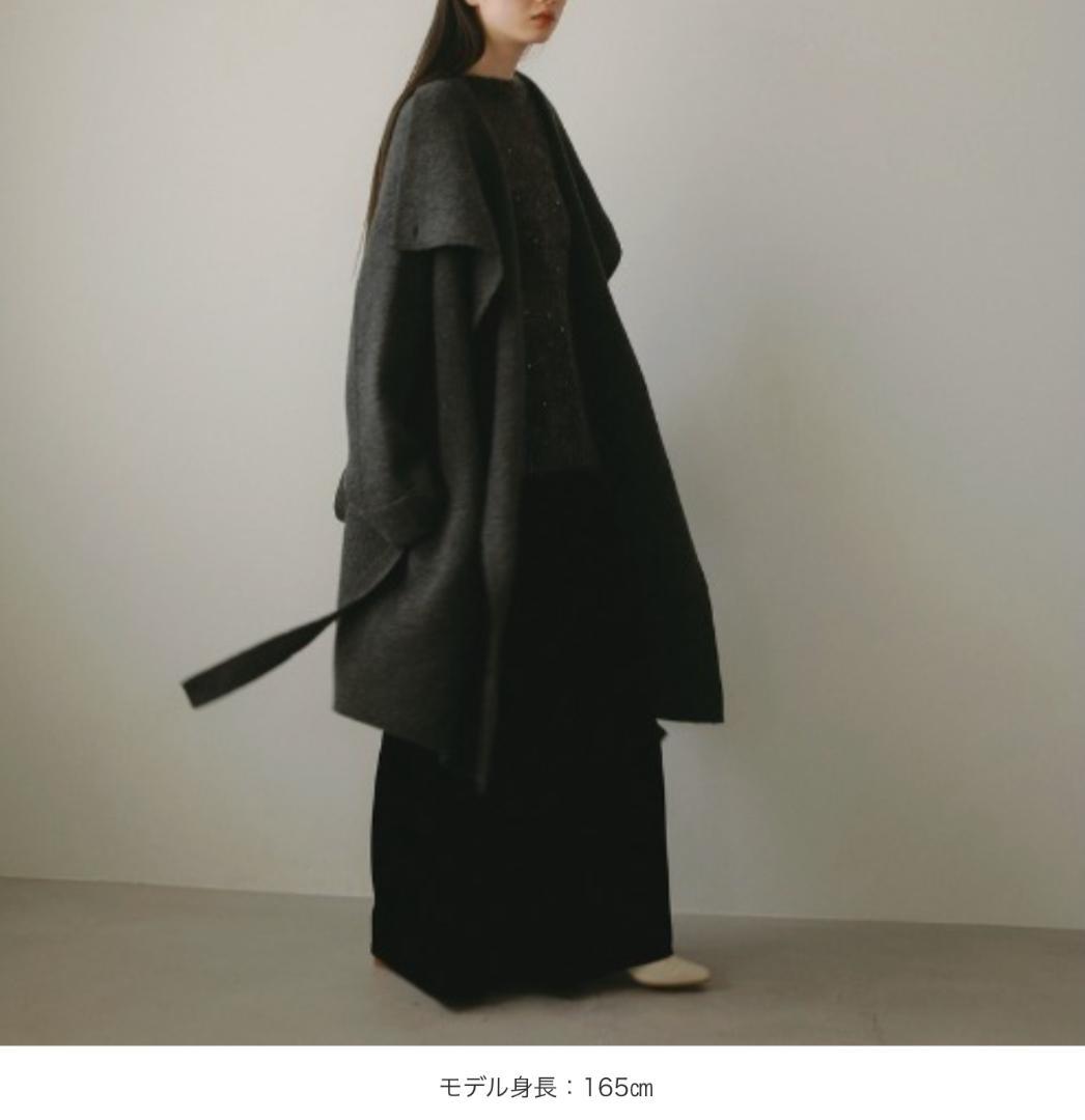 CASA FLINE メリノウールドレープコート