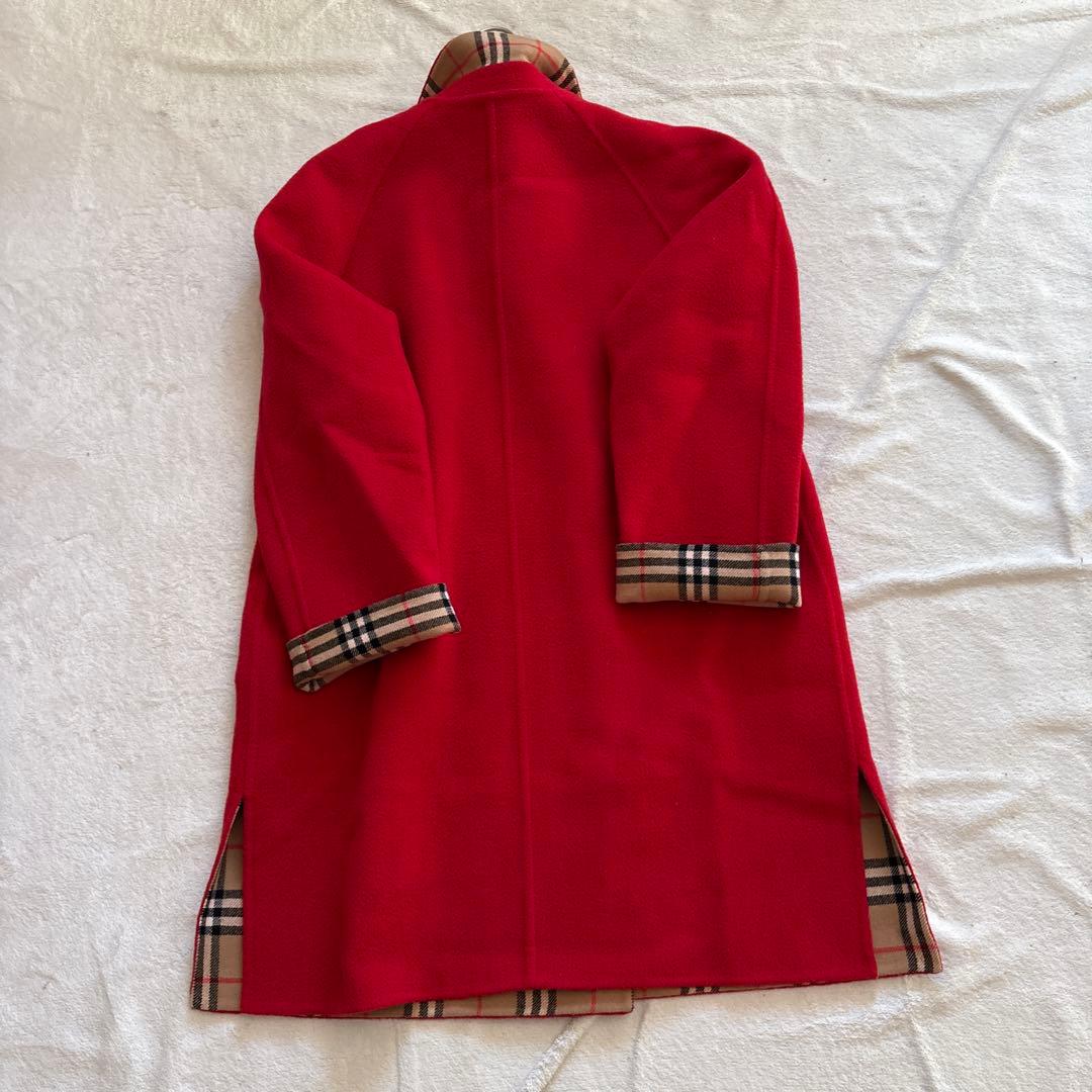 美品✨ 希少 ✨バーバリーズ ダブルフェイス カシミヤ混コート レッド