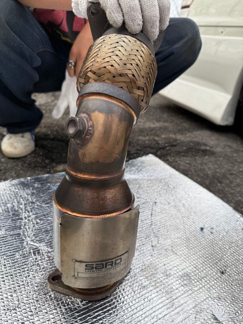 わんじぇい jzx100 SARD製 ステンレス触媒(車検対応)