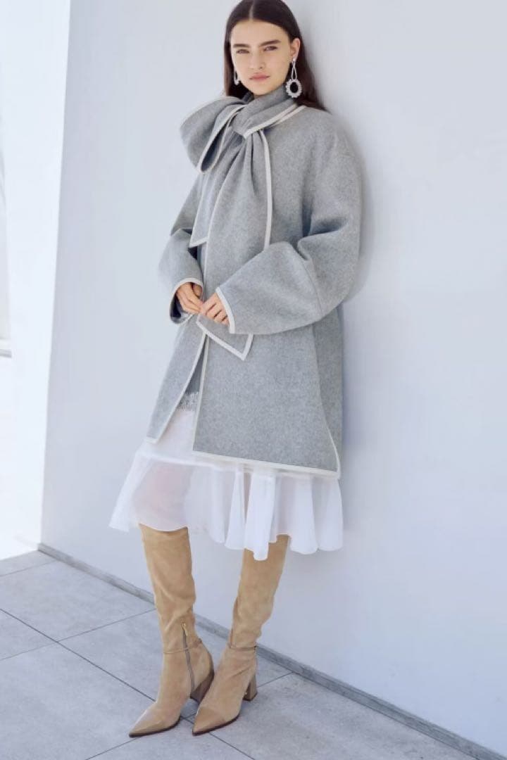 フォクシー アディアム《Marion coat》ヘザーグレー　フリー