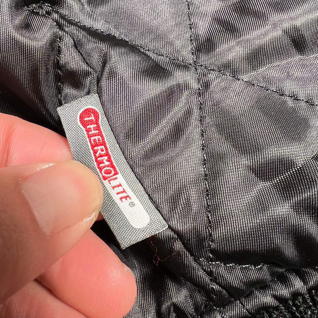 【美品】ナノユニバース スタジャン 袖ラムレザー切り替え キルティング裏地　L