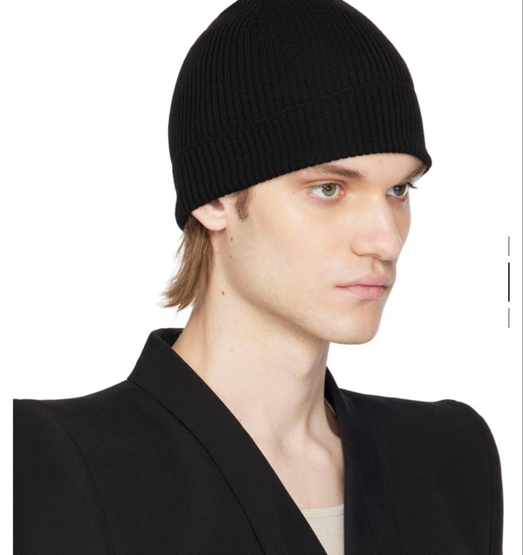 RICK OWENS ブラック ロールドビーニー