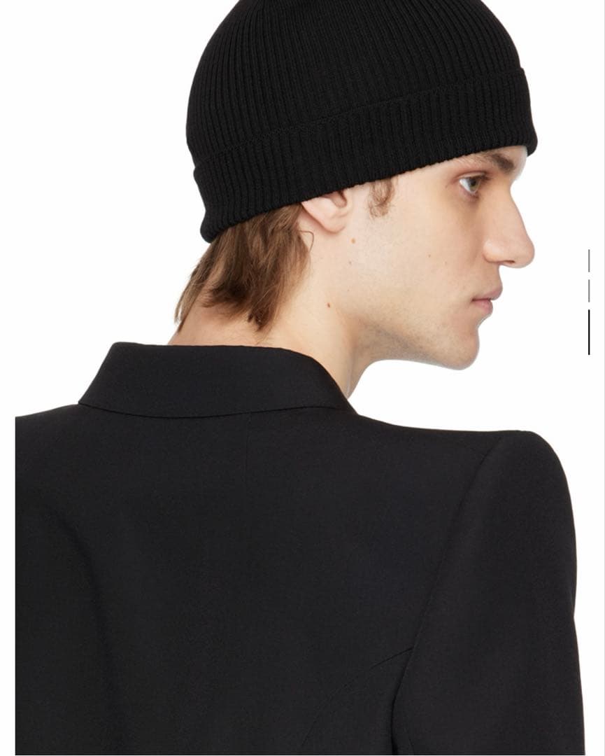 RICK OWENS ブラック ロールドビーニー