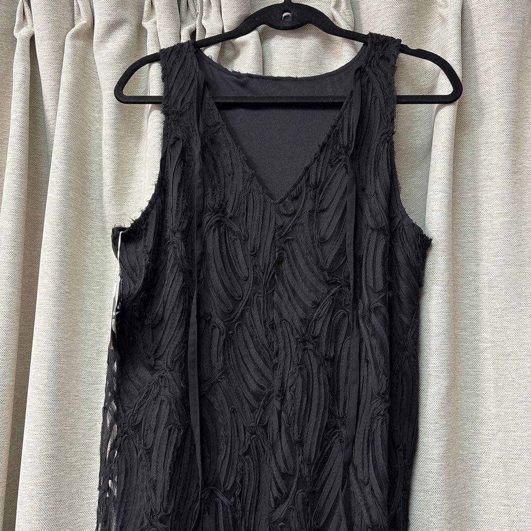 collage バテンレース ロングワンピース 黒 コラージュ