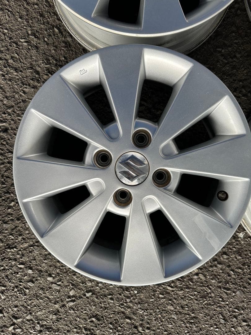 K*i様 スズキ 14インチ シルバー ホイールセット4本中古