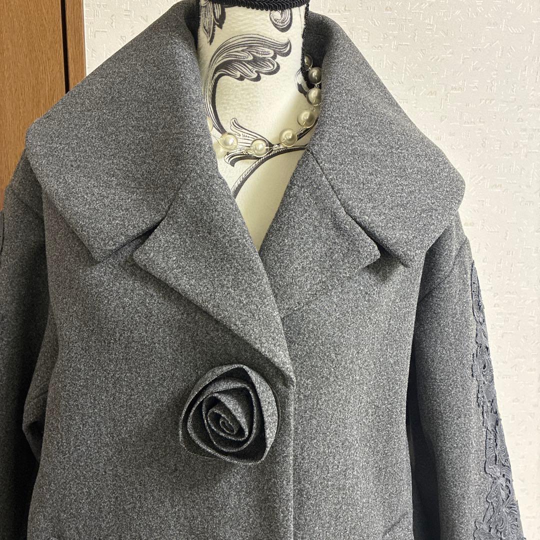 スーパービューティー☆44☆2025秋冬カタログ掲載品　レース使いのジャケット