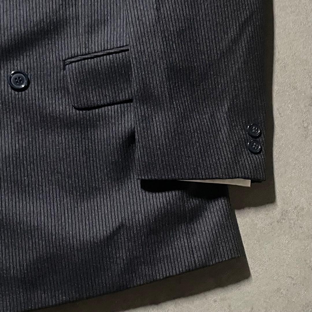 特注【vintage】セットアップ ダブルスーツ カジュアル　ストライプ　黒