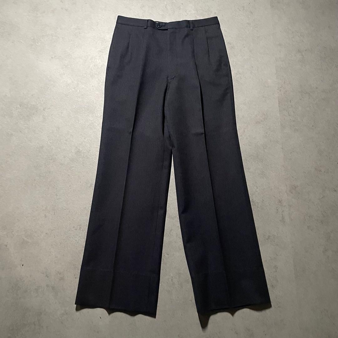 特注【vintage】セットアップ ダブルスーツ カジュアル　ストライプ　黒