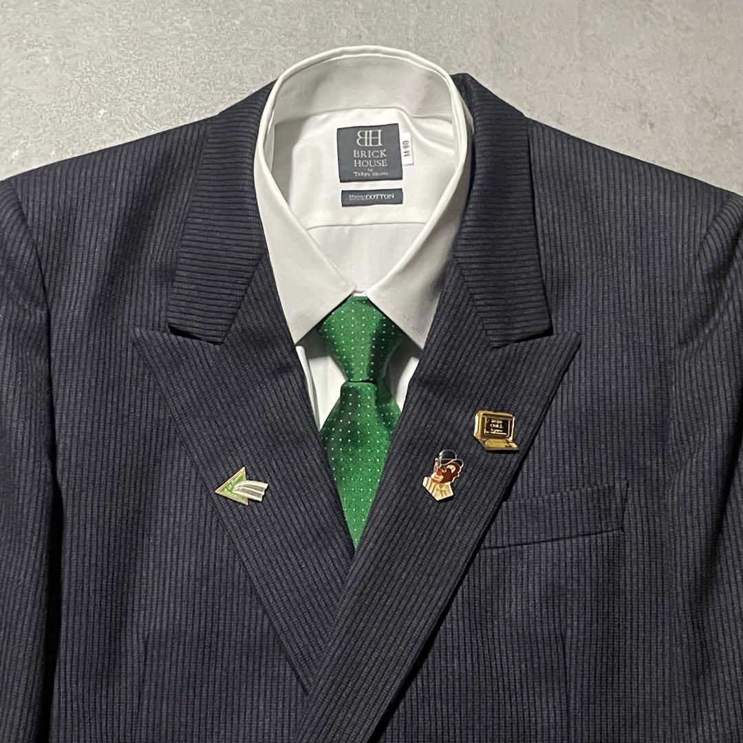 特注【vintage】セットアップ ダブルスーツ カジュアル　ストライプ　黒