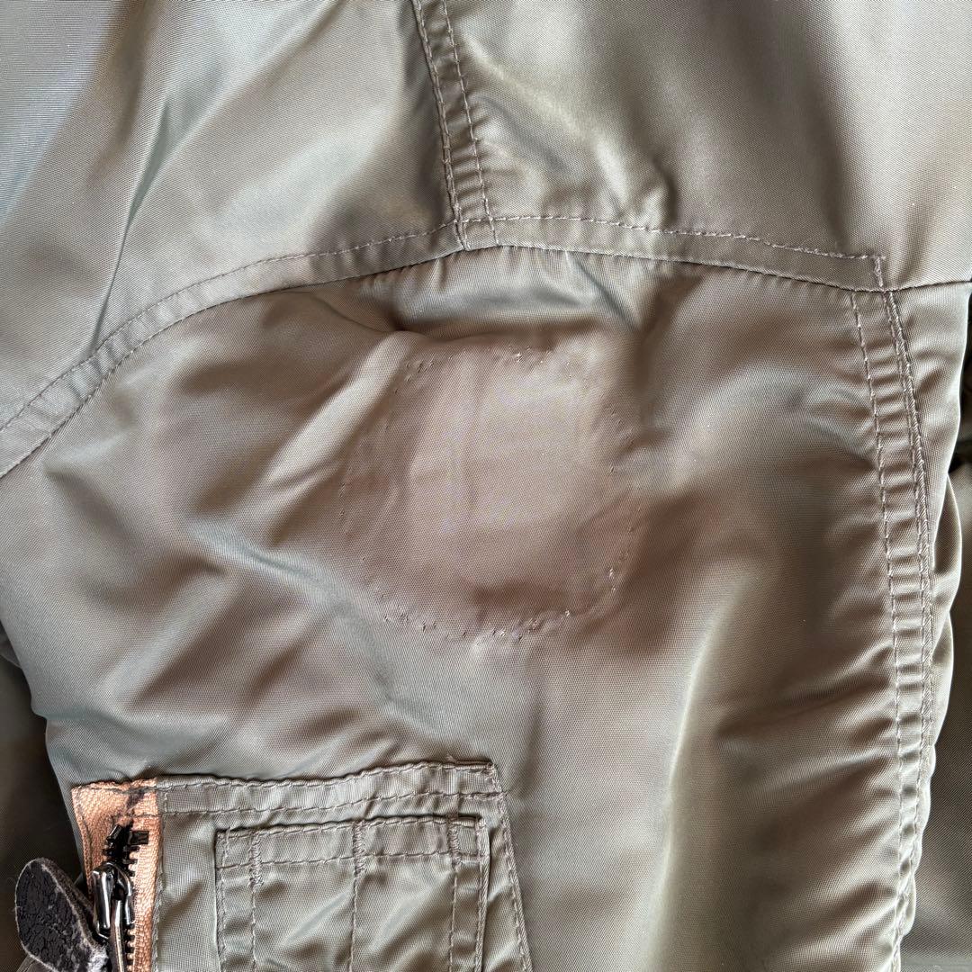 AVIREX MA-1 ジャケット オリーブ カーキ セージ グリーン L XL