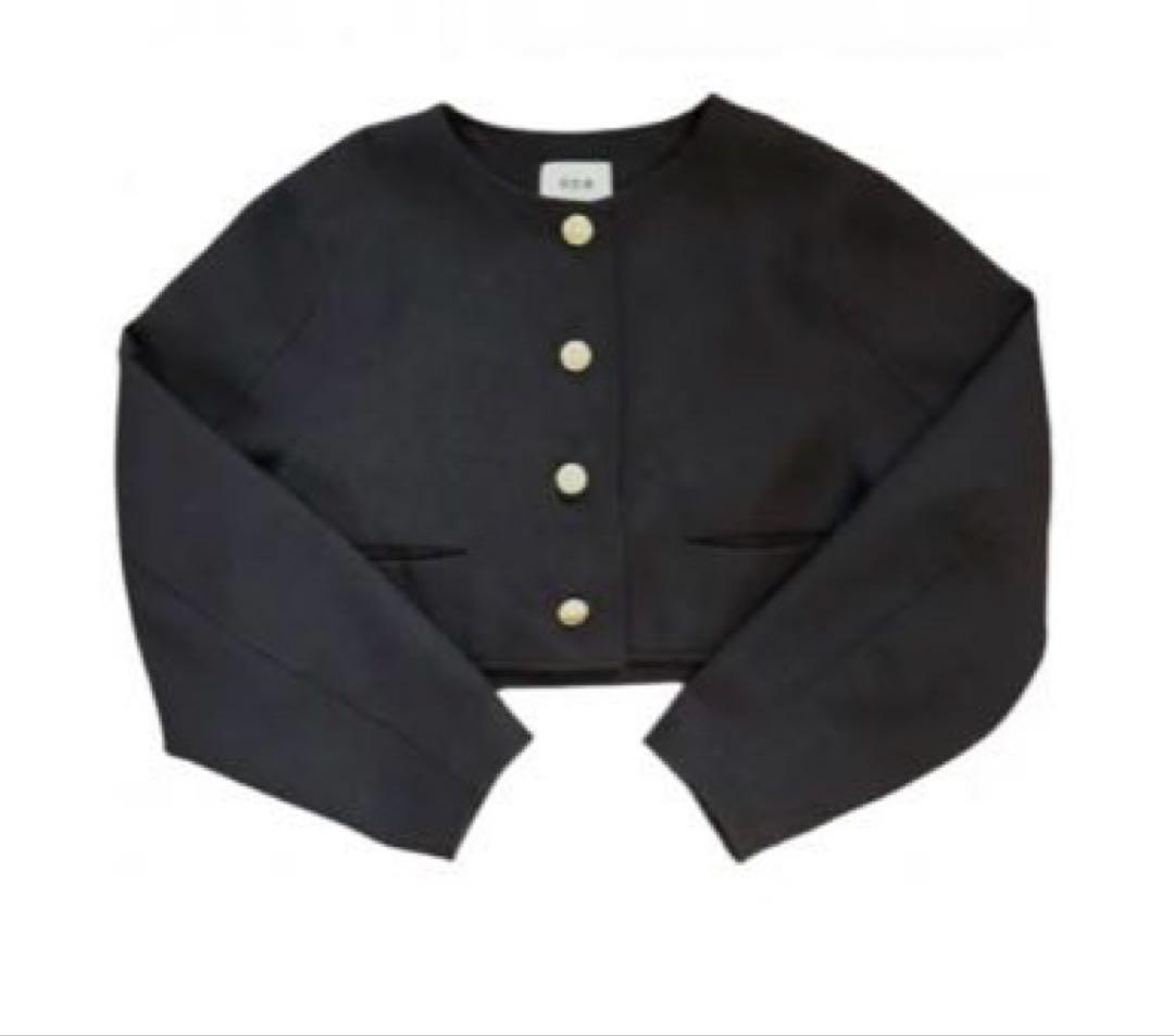 ✴︎新品未使用✴︎epa エパ tweed short jacket (ブラック)