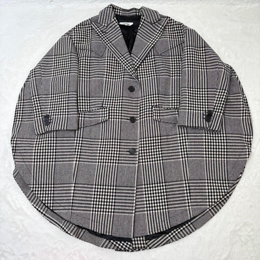 MM6 Maison Margiela チェック柄コクーンコート XS 大きめ