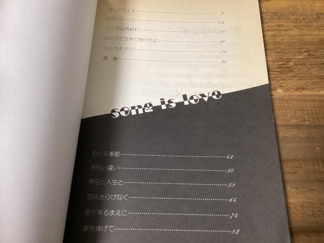 ★楽譜/オフコース/SONG IS LOVE/タブ譜/バンドスコア/1983年