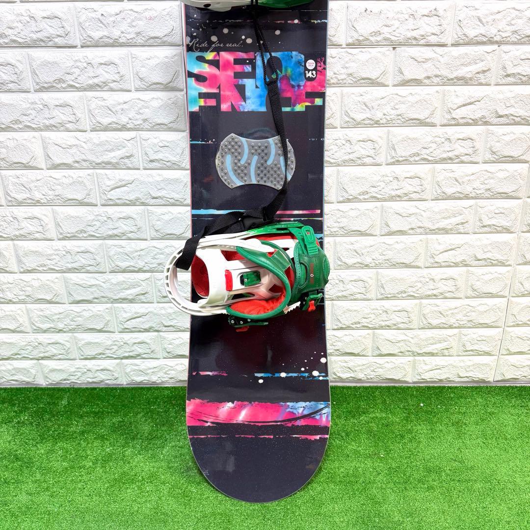 美品　SALOMON 143 スノーボード　ビンディング　スイカ　可愛い　ケース