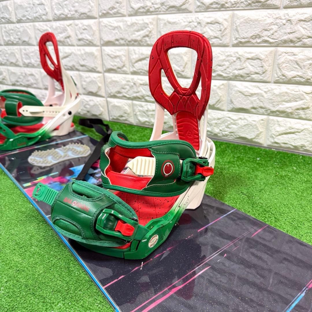 美品　SALOMON 143 スノーボード　ビンディング　スイカ　可愛い　ケース