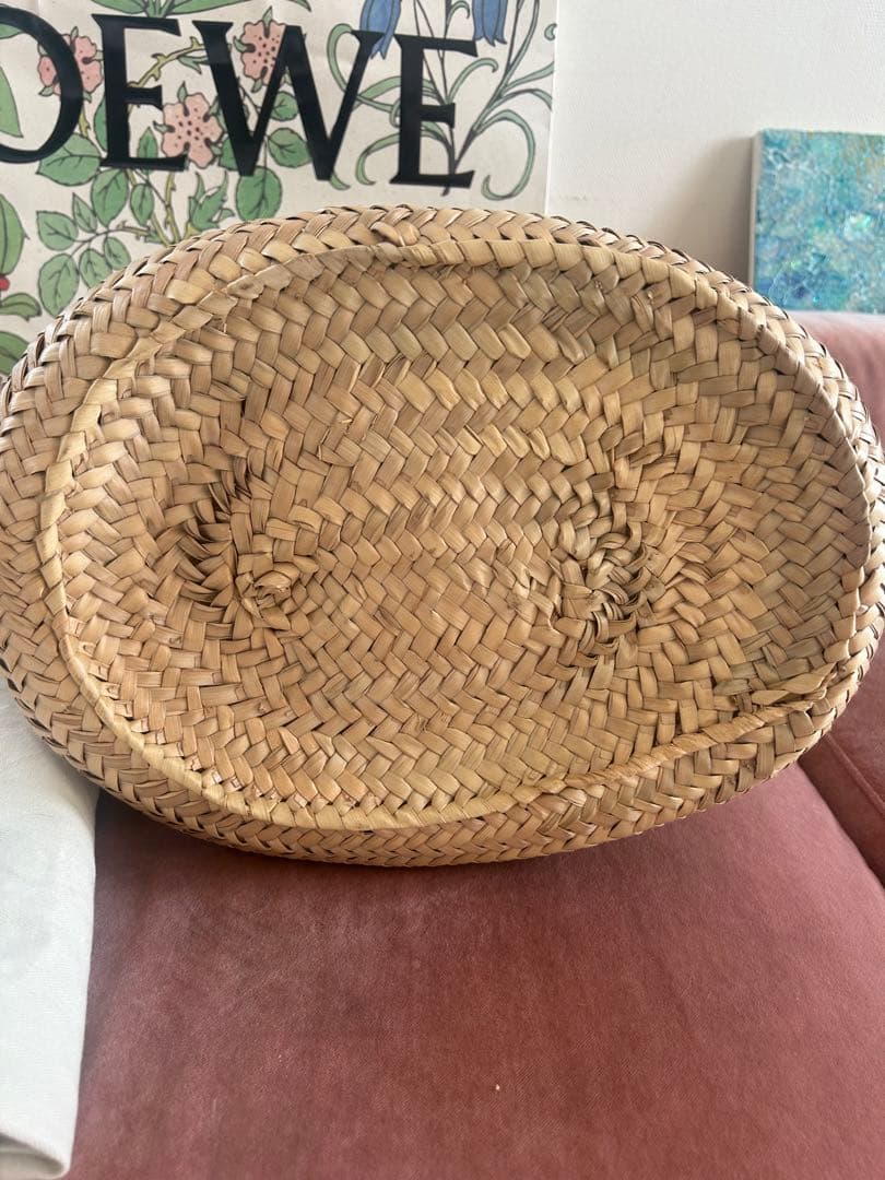 LOEWE かごバッグ ベージュ/オレンジ