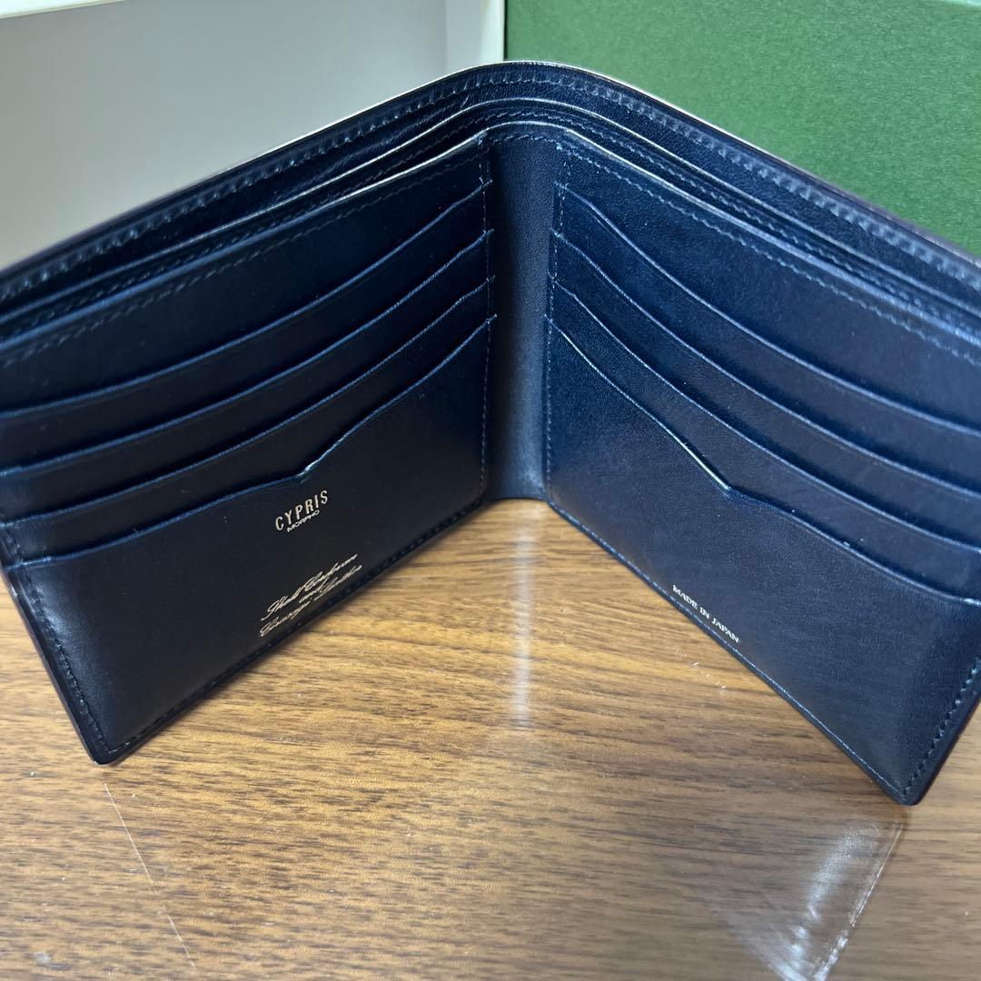 キプリス　コードバン　財布　二つ折り　カード札入れ