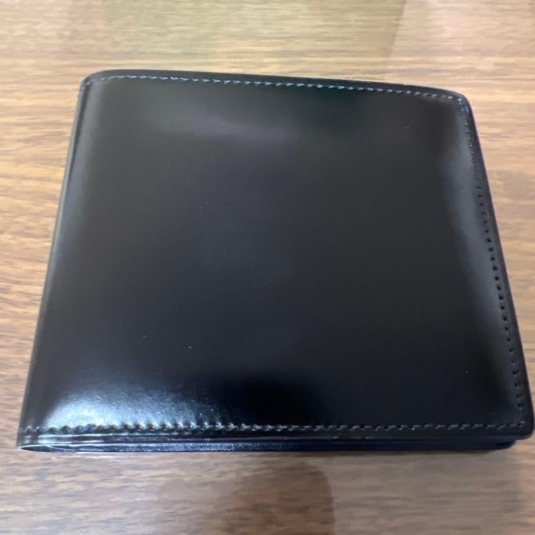 キプリス　コードバン　財布　二つ折り　カード札入れ