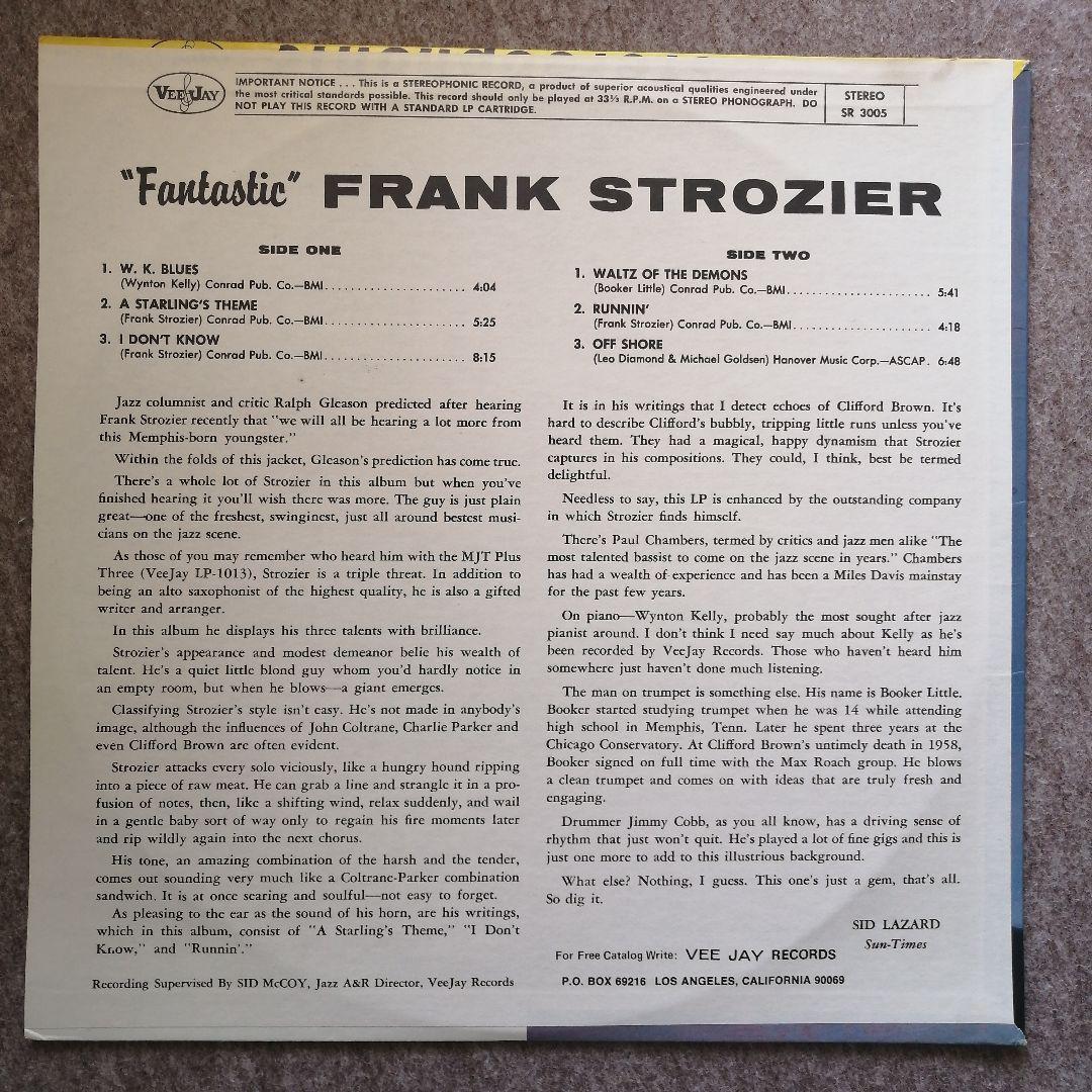 Frank Strozier ‎– Fantastic フランク・ストロンジャー