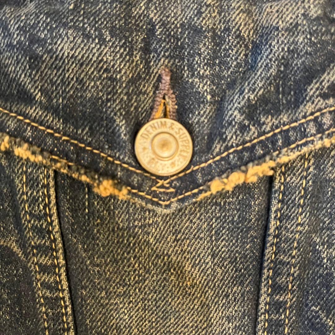 DENIM & SUPPLY RALPH LAUREN Gジャン Lダメージ加工