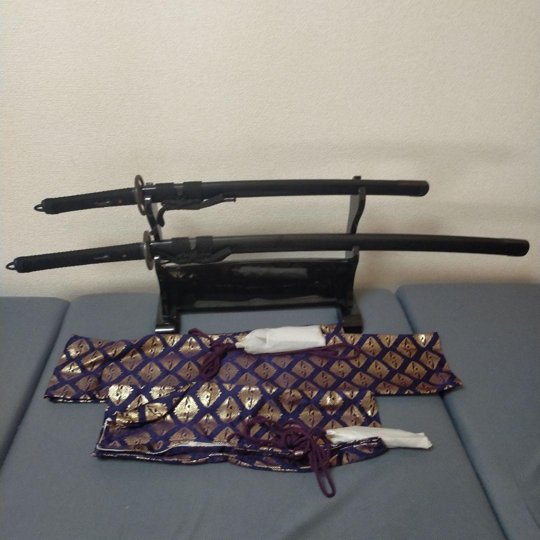 居合刀　模造刀　武蔵拵 藤原兼房 宮本武蔵　日本刀　刀剣　鉄鍔　刀袋　美品