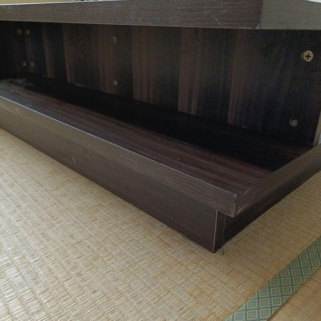 値下げ☆センターテーブル 幅115×奥行55cm 収納棚付き