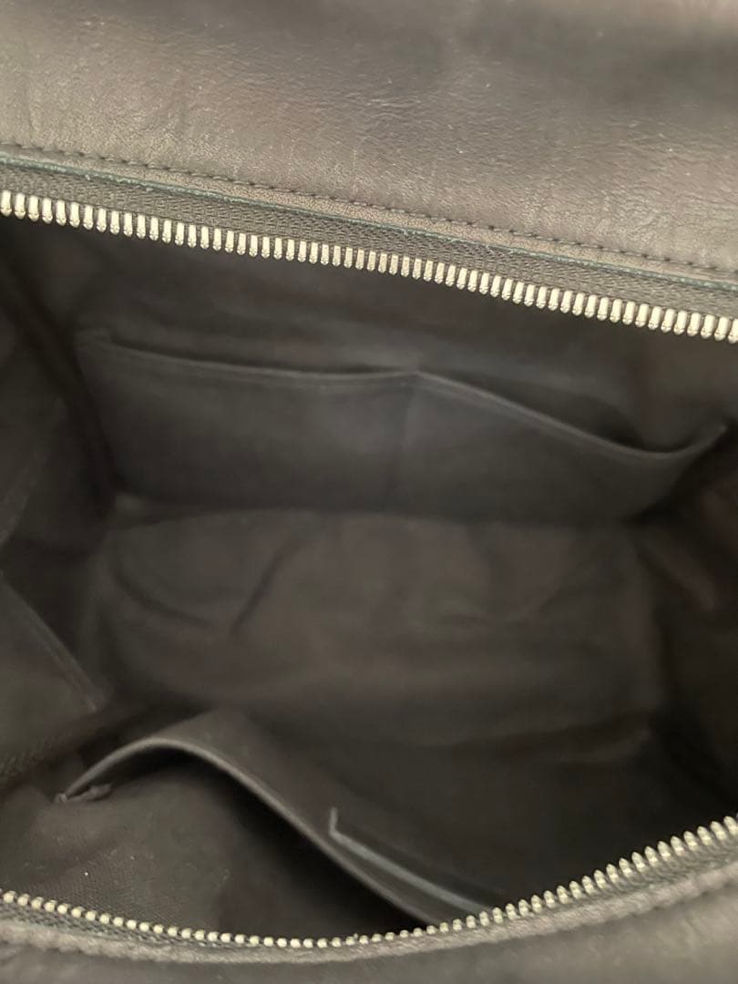 バッグ M071 MORMYRUS GLOSS LEATHER TOTE BLACK