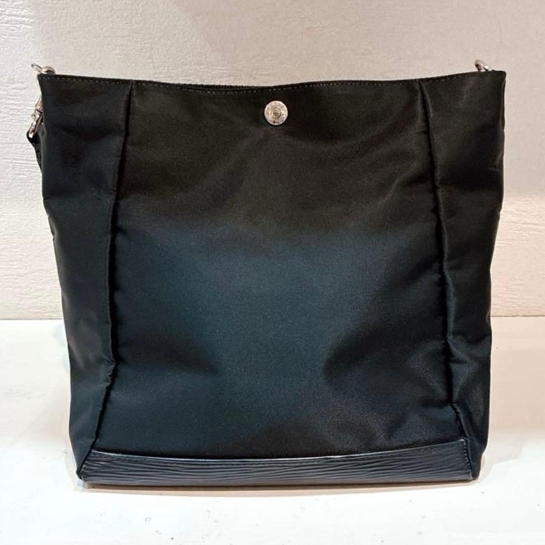 【美品】TOPKAPI リプルトリップ ナイロン コンビ ショルダーバッグ 黒