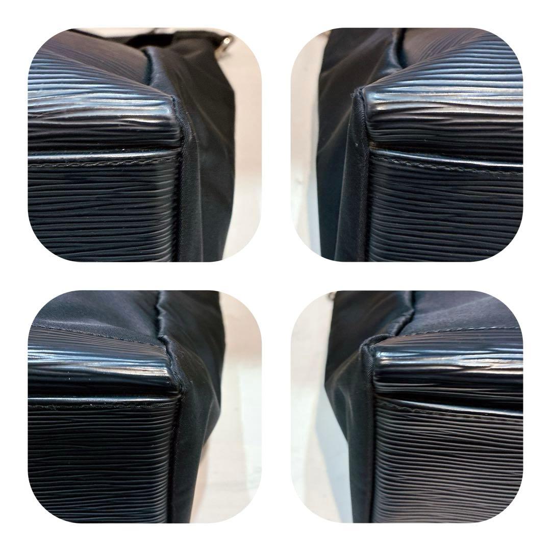 【美品】TOPKAPI リプルトリップ ナイロン コンビ ショルダーバッグ 黒