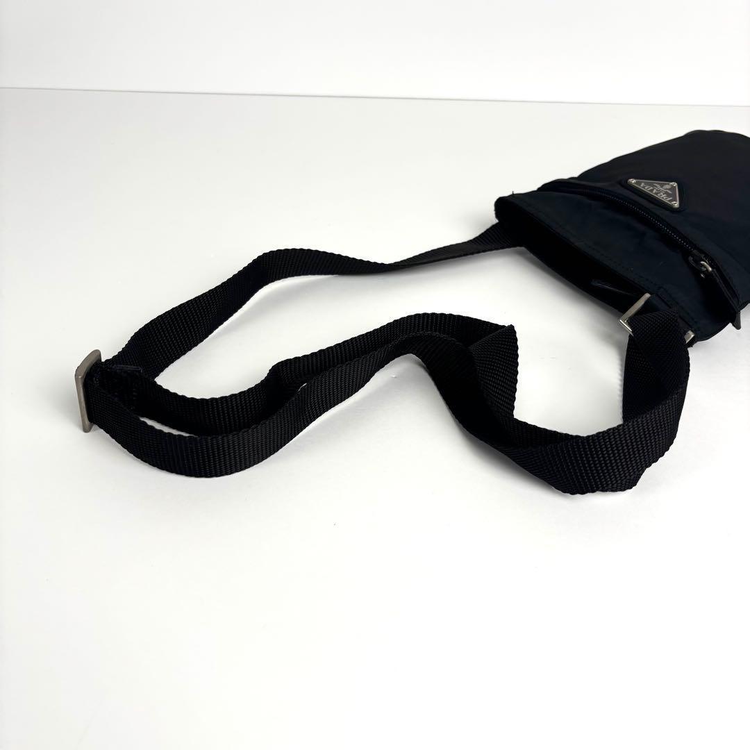極美品 PRADA プラダ ミニショルダーバッグ サコッシュ ナイロン レザー
