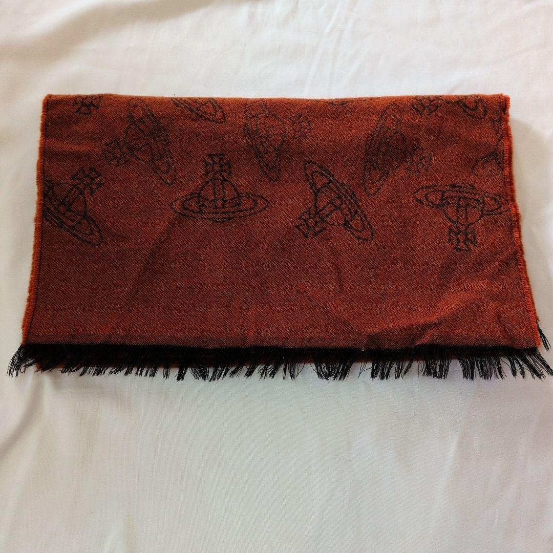 ヴィヴィアンウエストウッド リバーシブル　アルパカ混 マフラー ストール 総柄