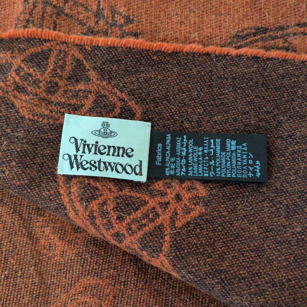 ヴィヴィアンウエストウッド リバーシブル　アルパカ混 マフラー ストール 総柄
