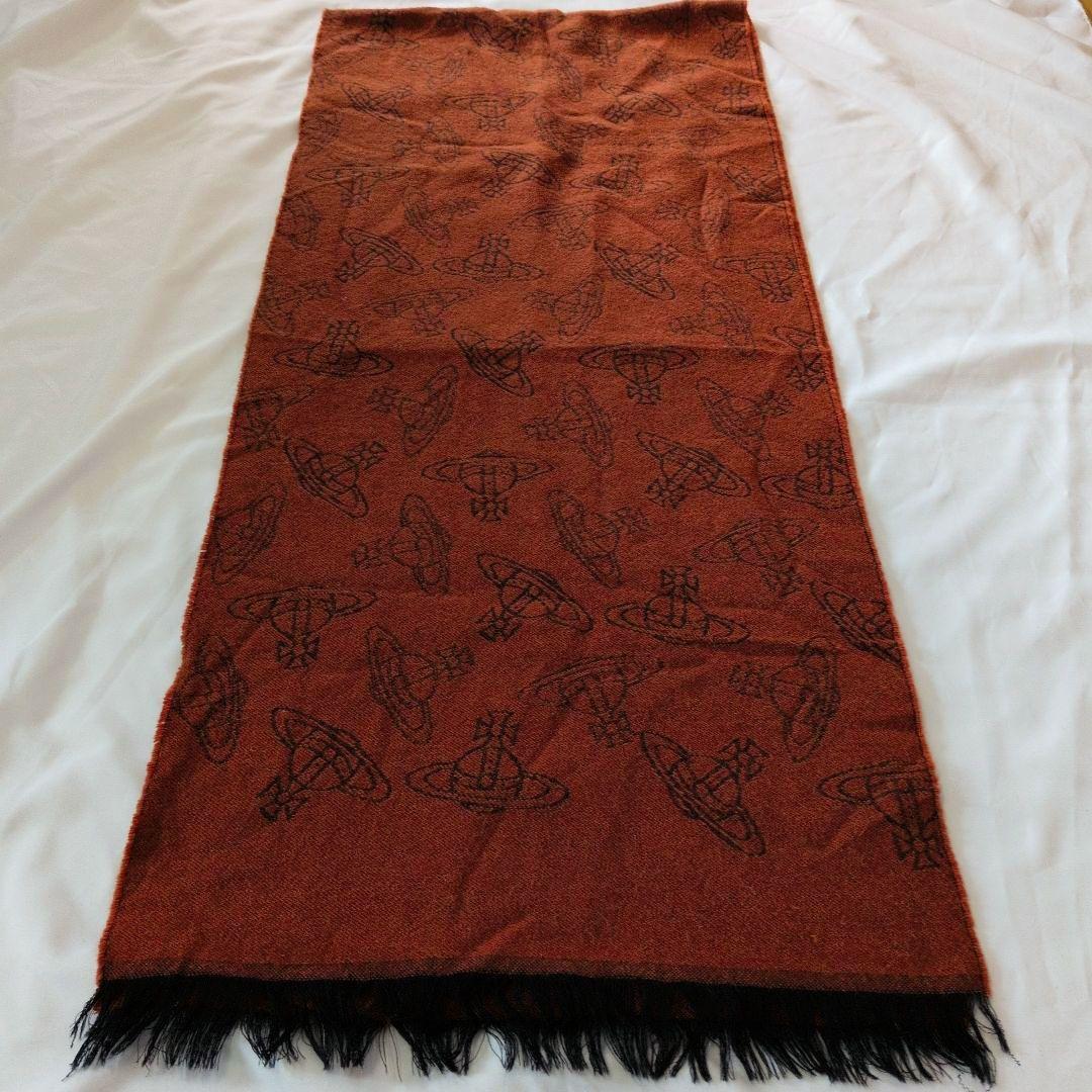 ヴィヴィアンウエストウッド リバーシブル　アルパカ混 マフラー ストール 総柄