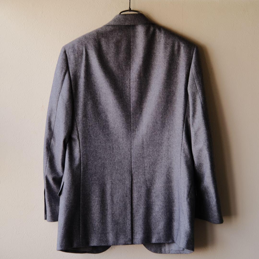 BrioniブリオーニシルクカシミアフラノジャケットPARLAMENTO青46